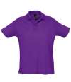 11342 Summer II Cotton Piqué Polo Shirt dark purple colour image